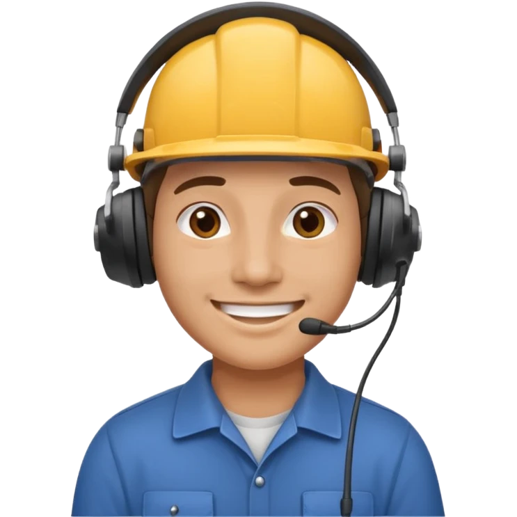 Technicians with Semi-Visual Face(one person) emoji