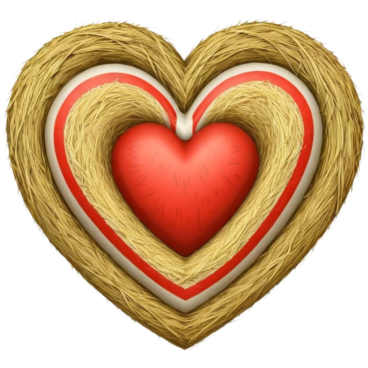 a heart hay inside has like the hair of a zebra  emoji