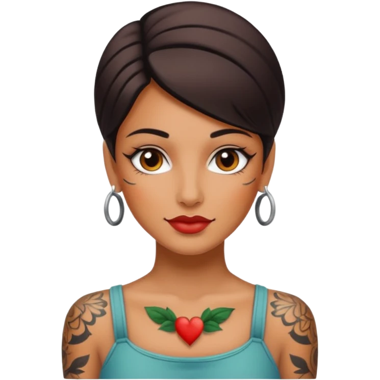 Beautiful Swiss Italian woman tattoo artist  emoji