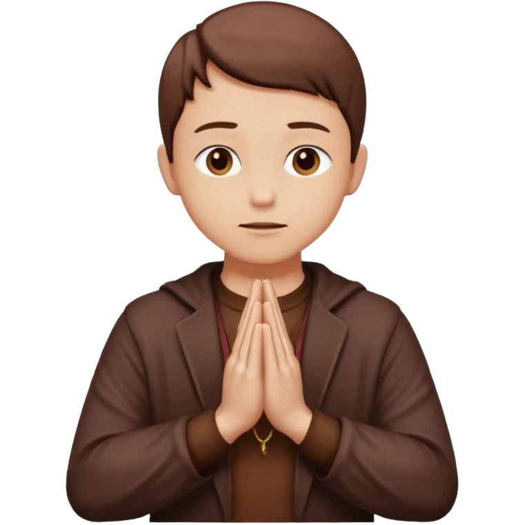 Beige Arms prayer position chocolate clothes emoji
