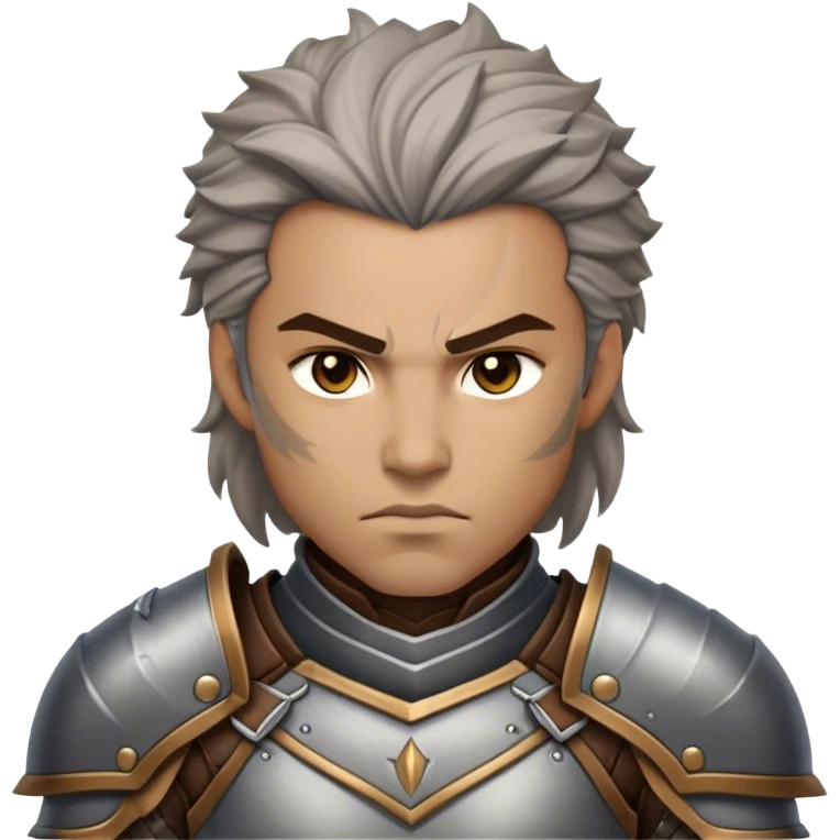 Cinematic Realistic WoW Human Warrior Portrait, depicted with chiseled, determined features and a battle-hardened visage. Clad in intricately detailed steel armor accented with rich leather in consistent hues of grey and bronze, his resolute eyes and natural hair exude unwavering courage. Rendered with lifelike texture and dramatic natural lighting, high shine, noble and valiant, capturing the essence of a legendary human champion of Azeroth. emoji