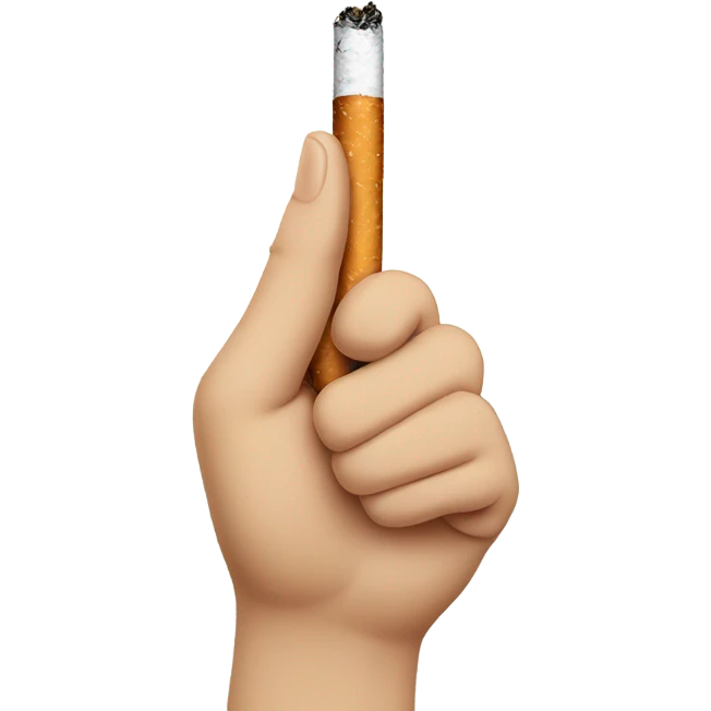 ciggarette with a smile emoji