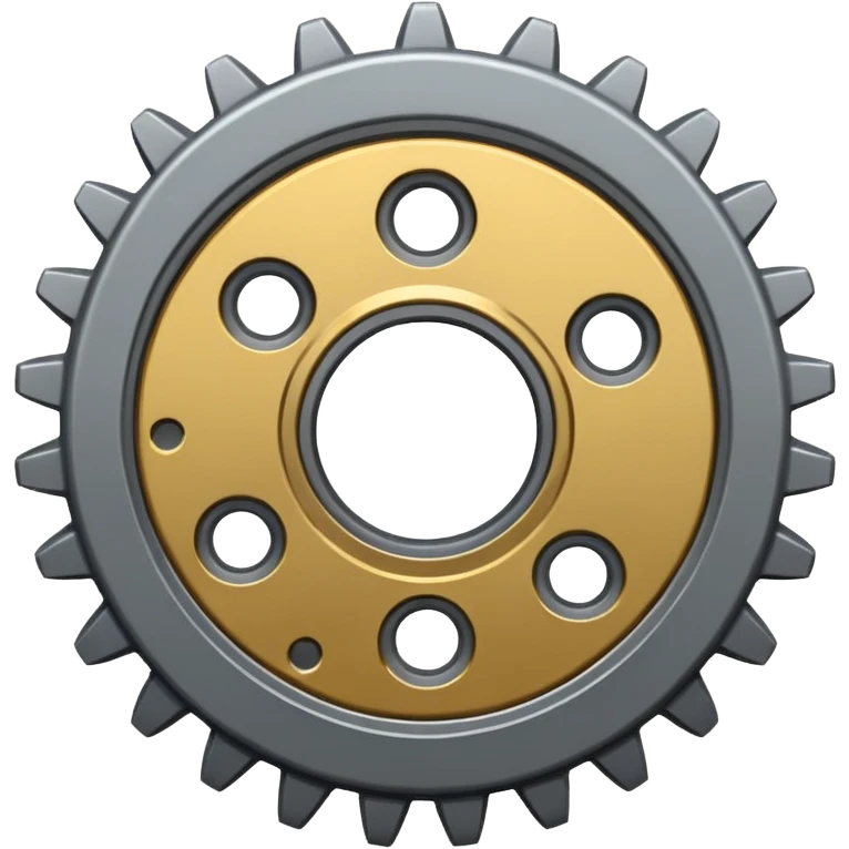 settings gear icon for site navigation. just one gear. no happy face, just grey. only 6 gear bumps emoji