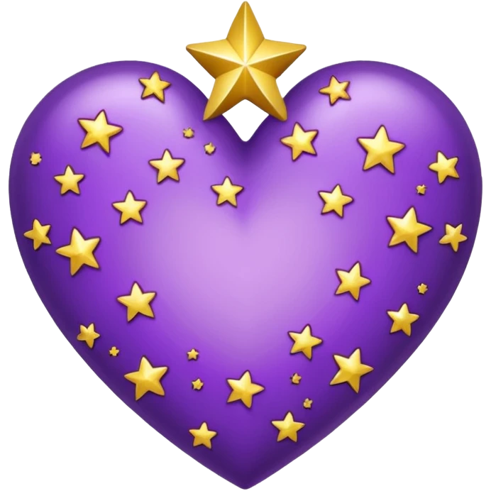 Purple Heart with stars emoji