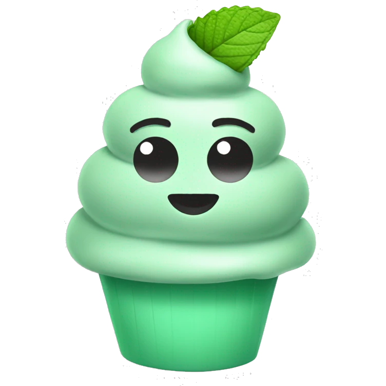 mint chip ice cream emoji