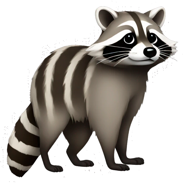 raccoon full body side profile facing left emoji