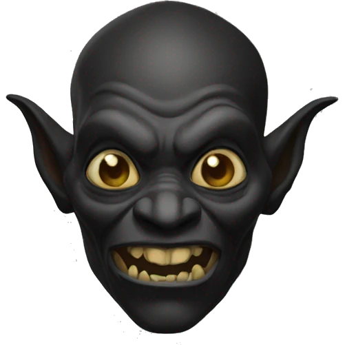 a black goblin emoji