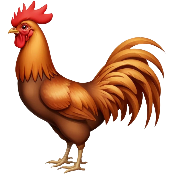 The rooster pecks in the butt. emoji