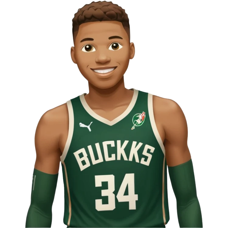 giannis smiling Bucks number 34 emoji