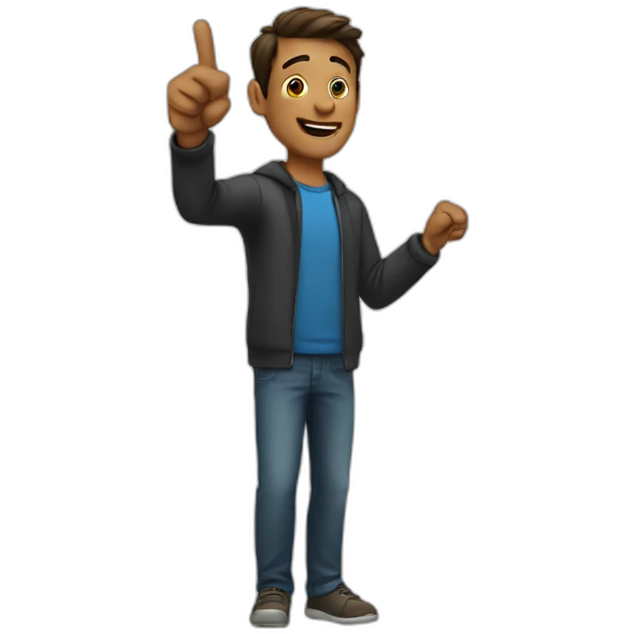 a man pointing emoji