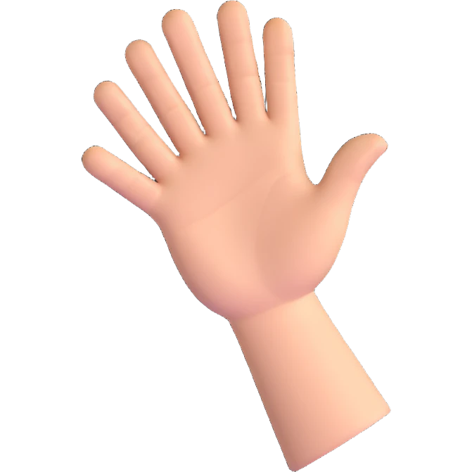 hand waving emoji