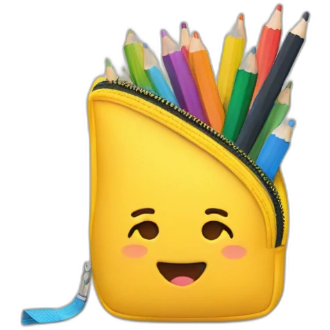 pencil case with zipper emoji