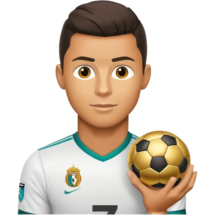 cr7 avec une ballon d'or emoji