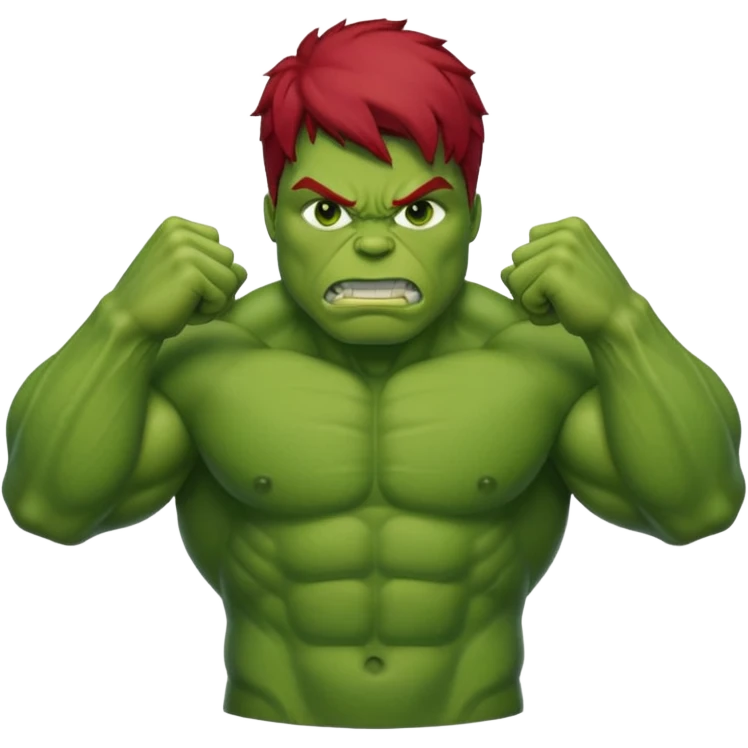 Hulk with red hair  emoji