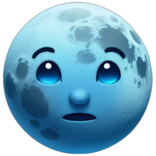 Moon blue emoji