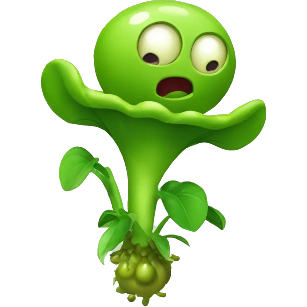 a peashooter of planta vs zombies emoji