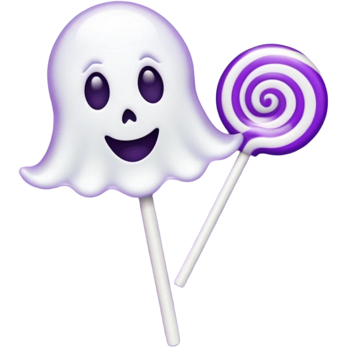 ghost lolipop purple and white emoji