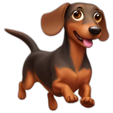 running dachshund emoji