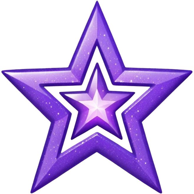 Purple Glitter Symbol of Manager emoji