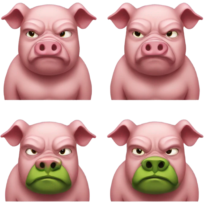 Pig as hulk emoji