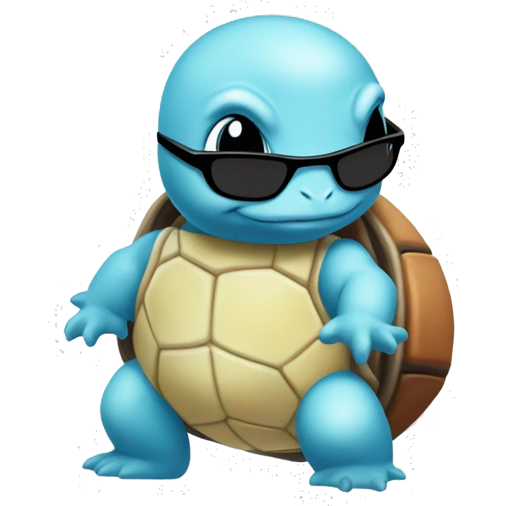 Squirtle with sunglasses emoji