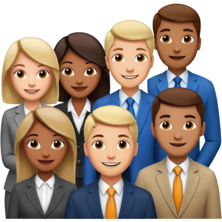 corporate social responsibility for large enterprise team but not wearing casual clothes emoji