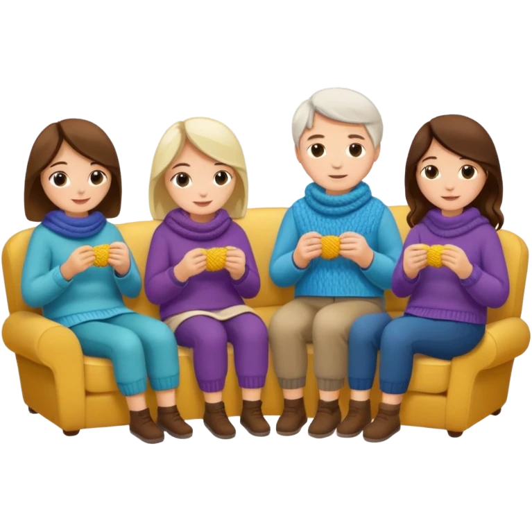 people knitting emoji