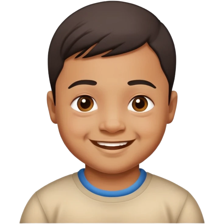 Indian boy with Down syndrome emoji