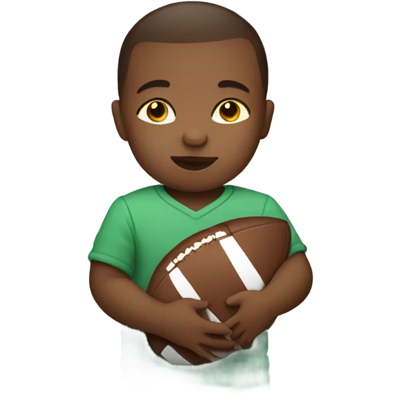 Super Bowl newborn baby with football  emoji