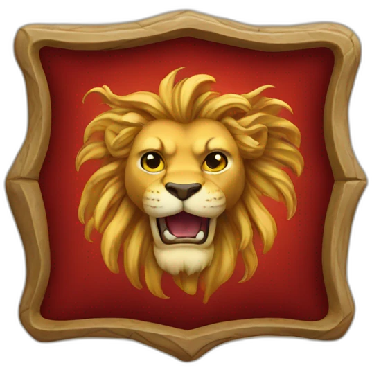 Red rampant lion emoji
