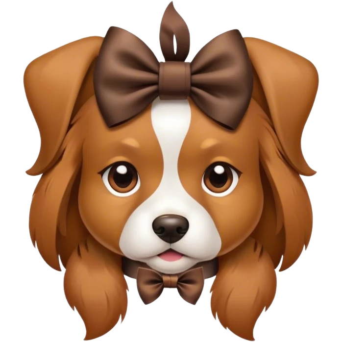 dog with a bow emoji