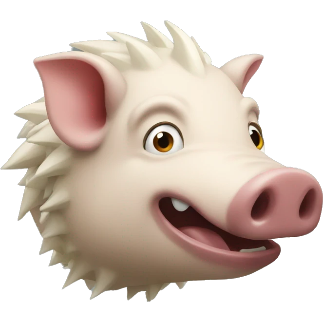 Amazed hog head emoji