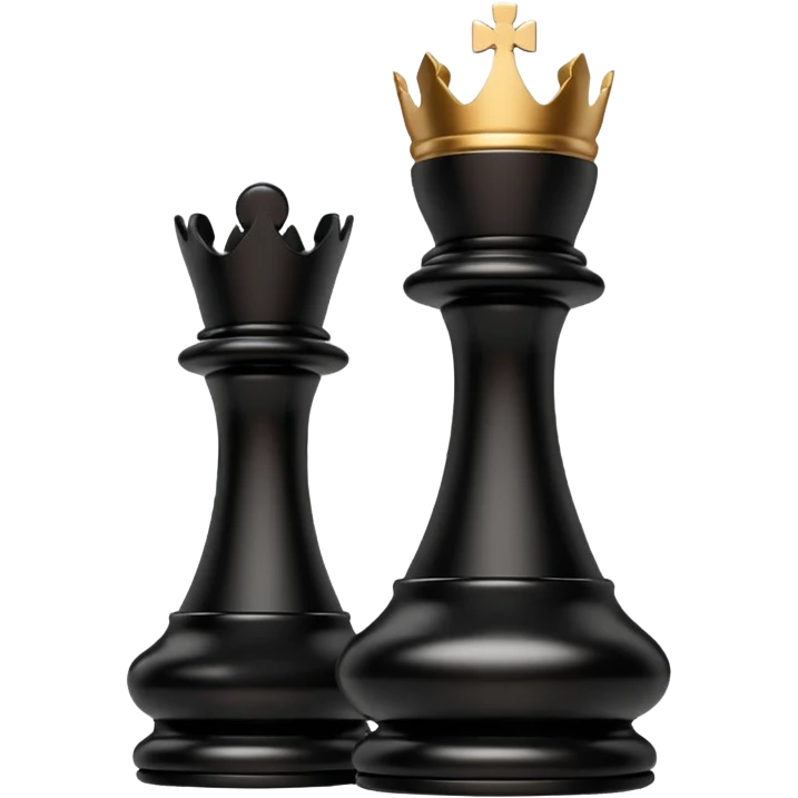black chess pieces, queen piece emoji
