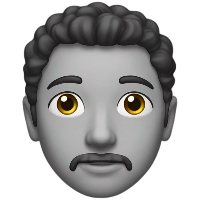 Парень с чёрными волосами emoji