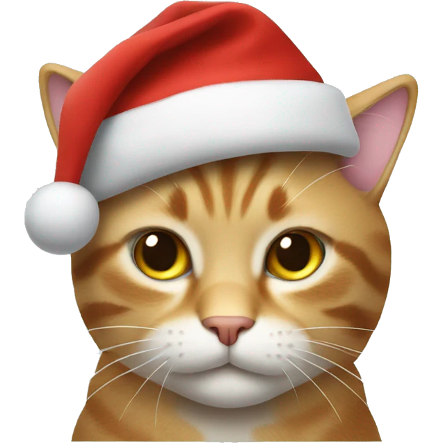 Cat with Christmas hat emoji