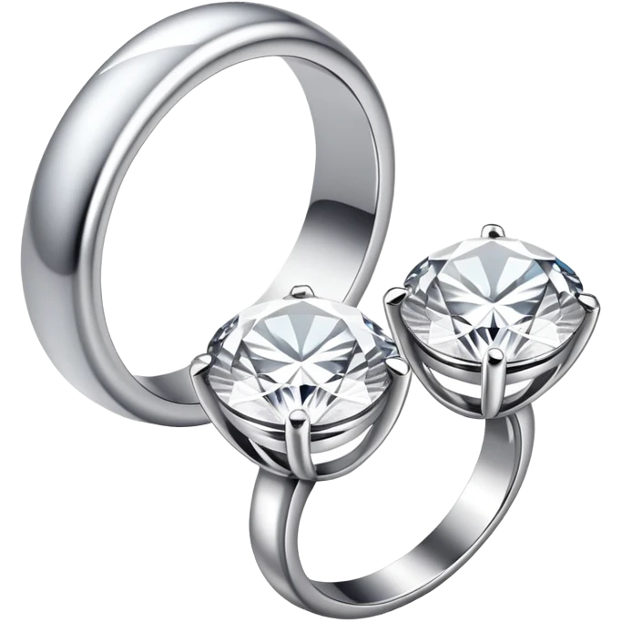 a ring with tow diamonds emoji
