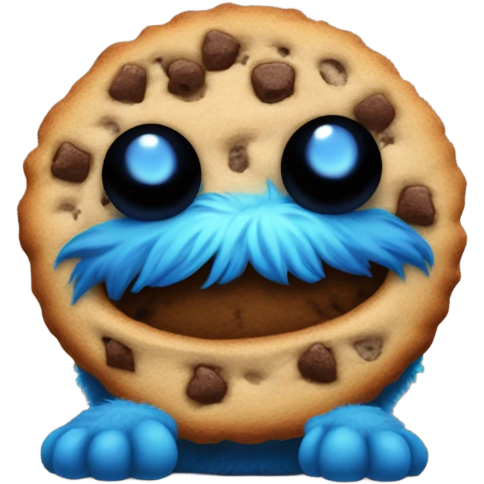 Cute Cookie Monster kawaii emoji