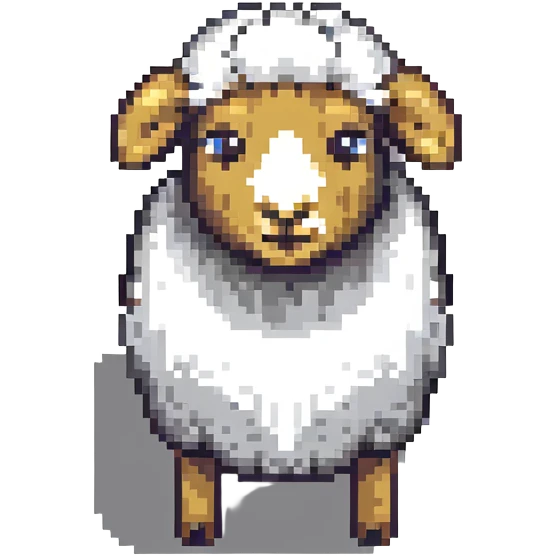 square blocky Minecraft style sheep emoji