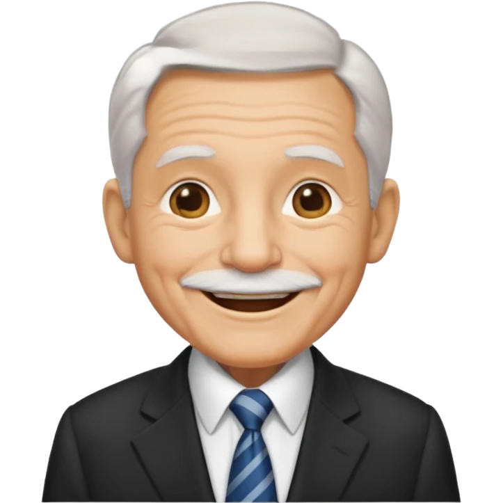old man with office look emoji
