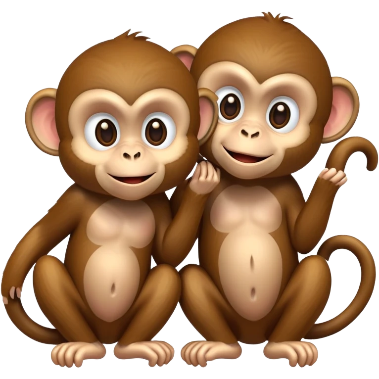 Two monkeys emoji