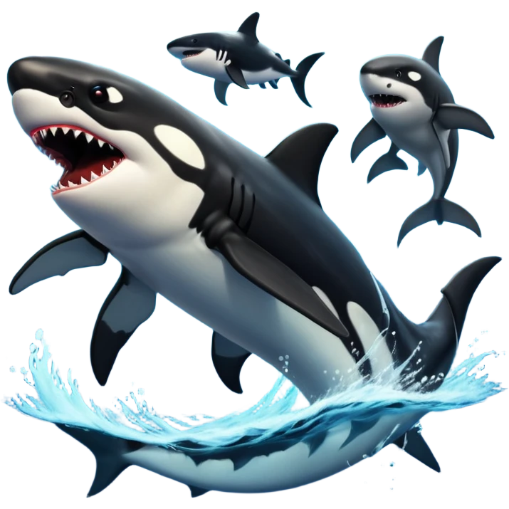 Orca godzilla vs shark zilla emoji