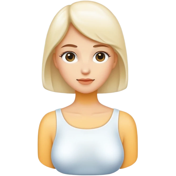 Milk-colored neckline emoji