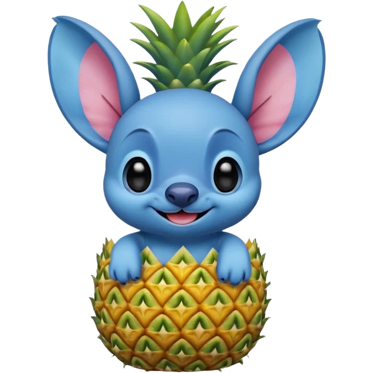 Disney stitch in a pineapple emoji
