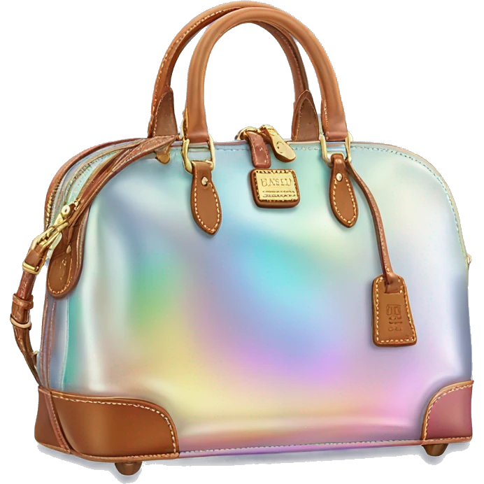 Realistic iridescent pastel Dooney and Bourke satchel hand bag. emoji