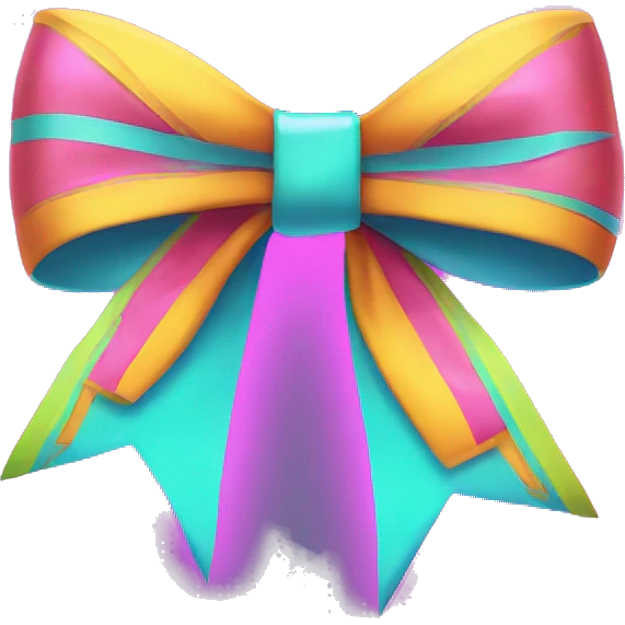 Neon bow emoji