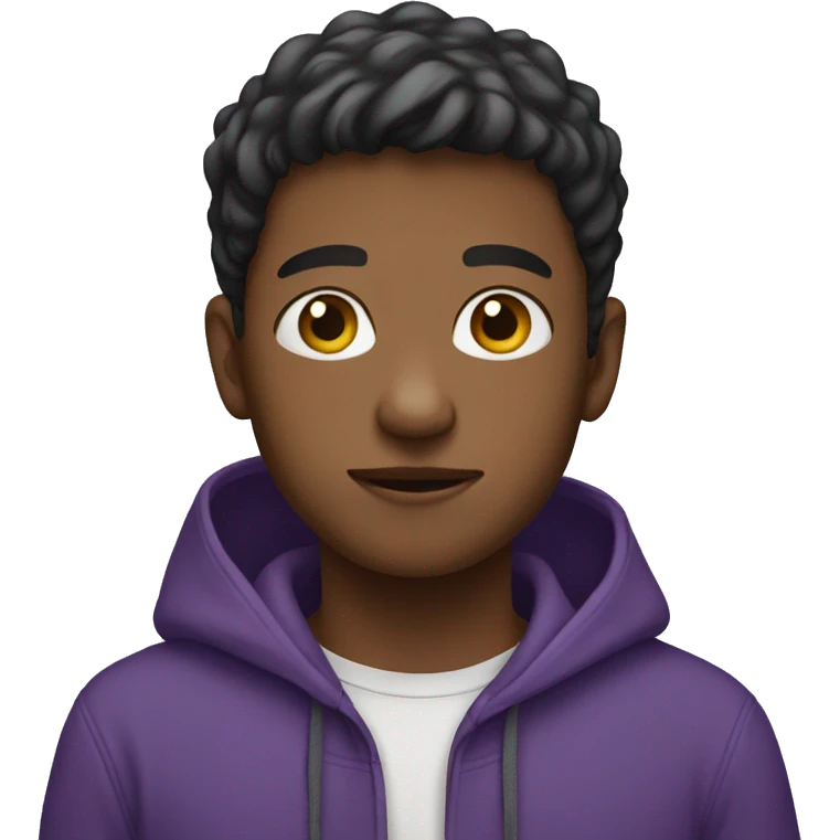 boy in a purple hoodie emoji