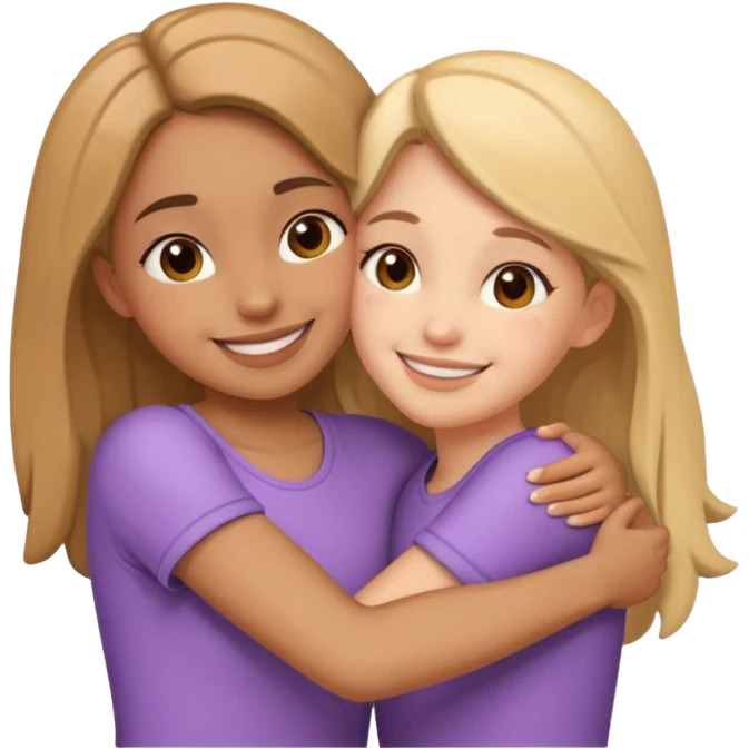 Girl hugging girl  emoji