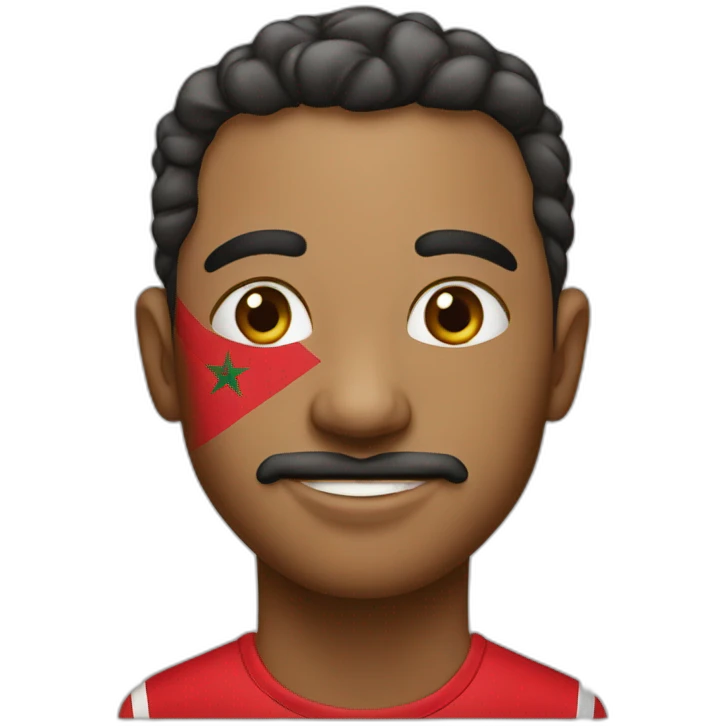 Men with flag of morocco for shirt emoji