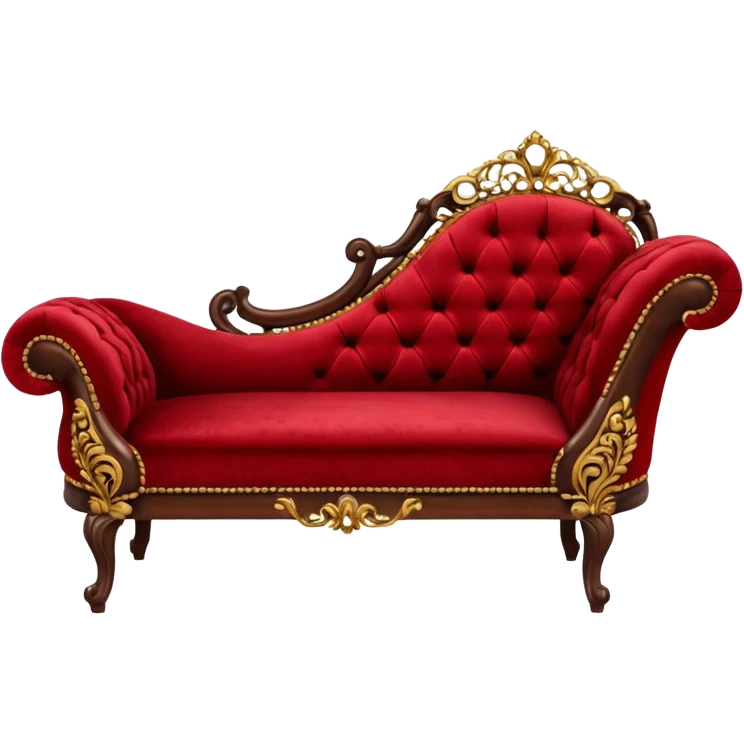 Antique Red chaise lounge emoji