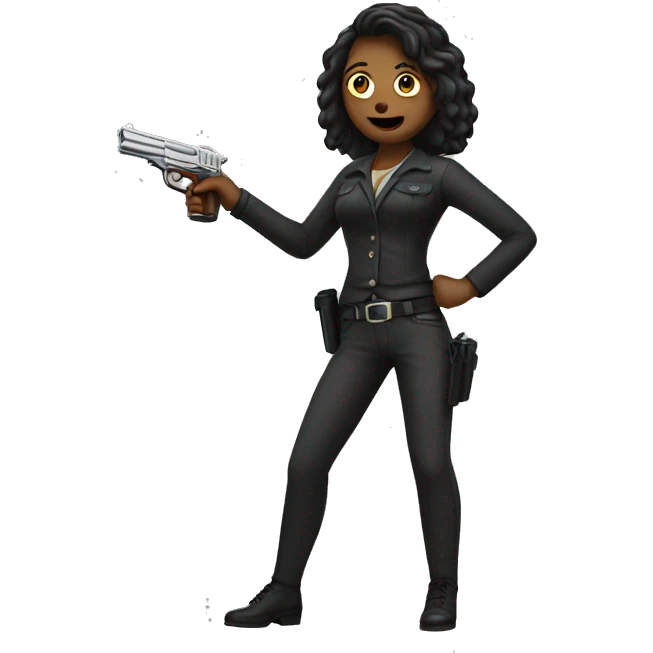 Women holding Pistol emoji